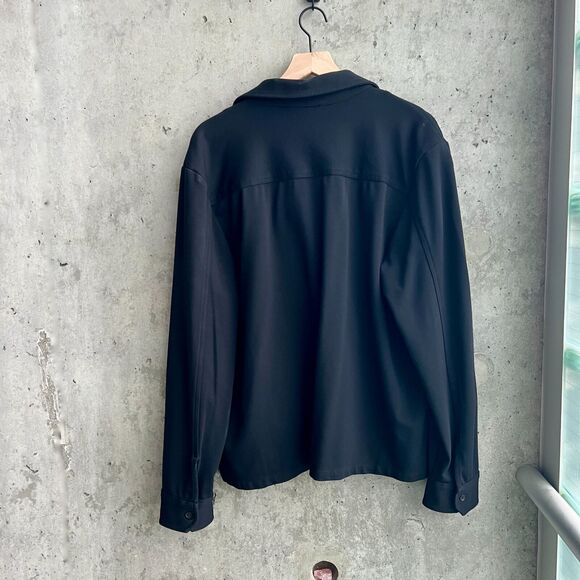 Nordstrom Calibrate Black Full Zip Jacket w/Pocket and Stretch Heavy-Size L - Picture 4 of 9